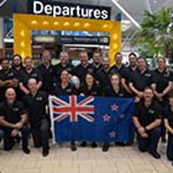 Queensland fire team arrives home