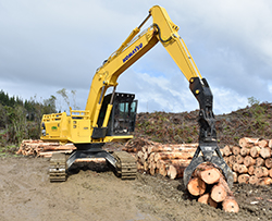 Komatsu unit has power, stability, reach and height