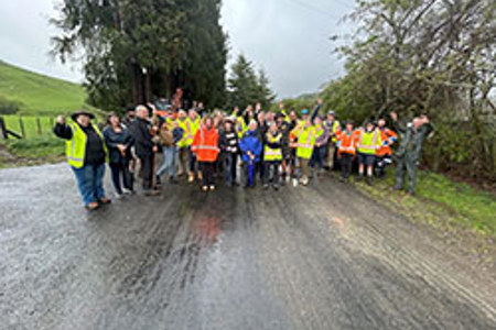 Tarata Road upgrade underway